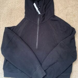 lululemon athletica Black Half-Zip Hoodie Sweatshirt